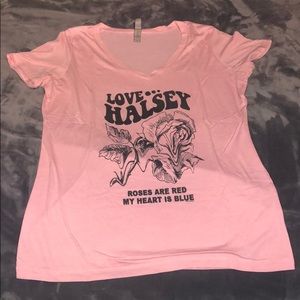 Pink Halsey V-Neck Merch